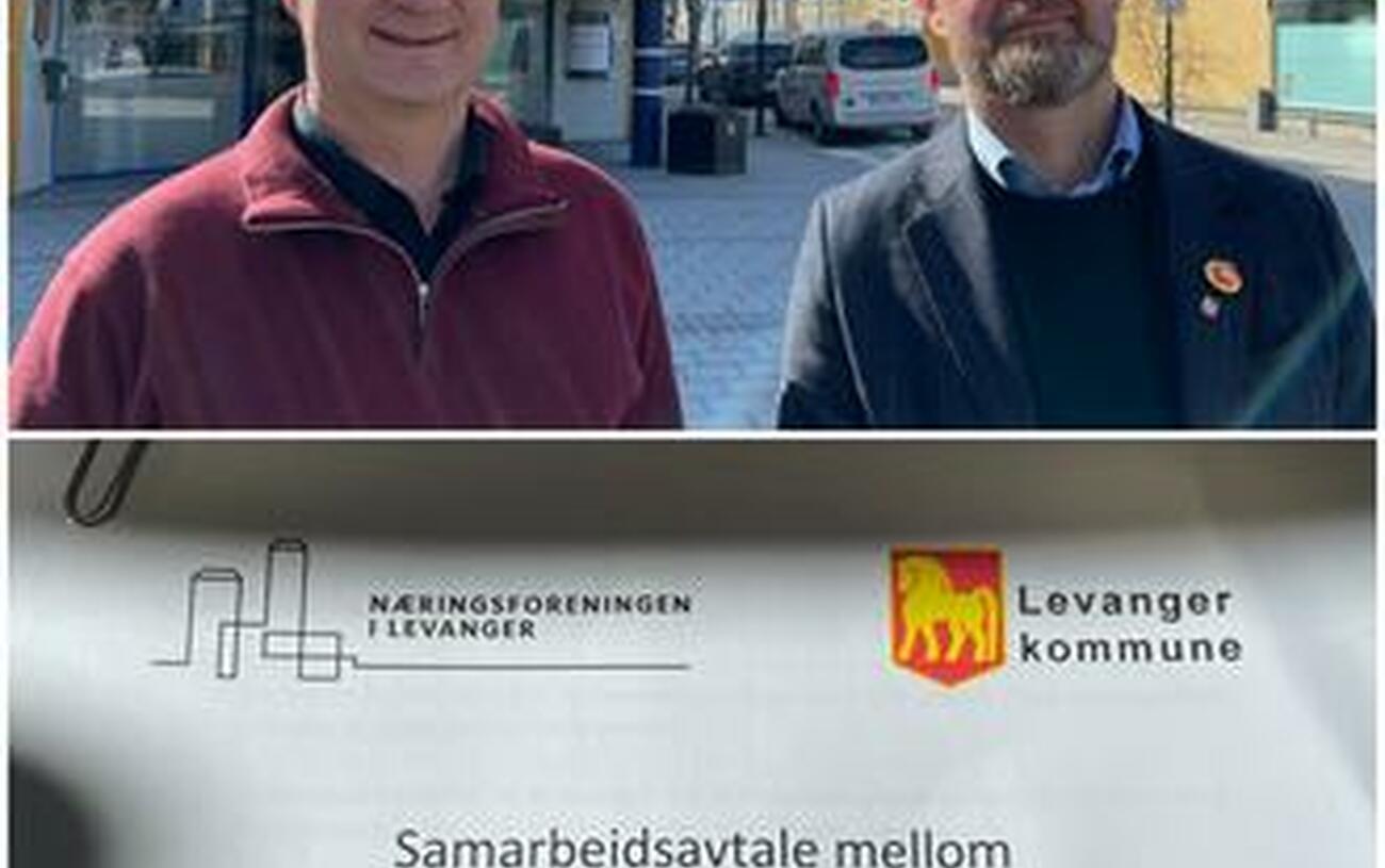 Levanger Kommune og Næringsforeningen inngår samarbeidsavtale
